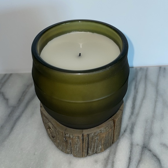 NWT- Candle Impressions Real Wax Flameless LED Glass Jar Candle, Moss Green - Picture 4 of 6